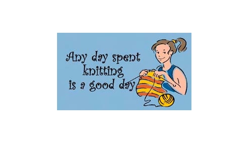 Magnet "Any Day Spent Knitting is a Good Day"