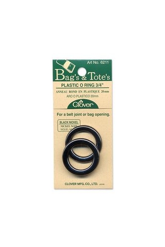 O Rings Plastic 3/4" Black Nickel