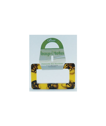 Rectangle Bag Handle 5x3 Tortoise Shell ***