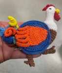 Crocheted ROOSTER Tape 10124