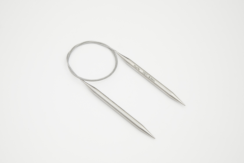 Stelo Stainless Steel Lace Circular 24" US 10½