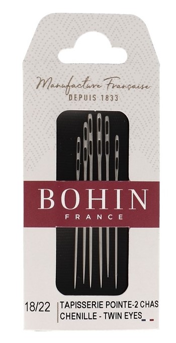 Bohin Chenille Needles 18/22 double eye