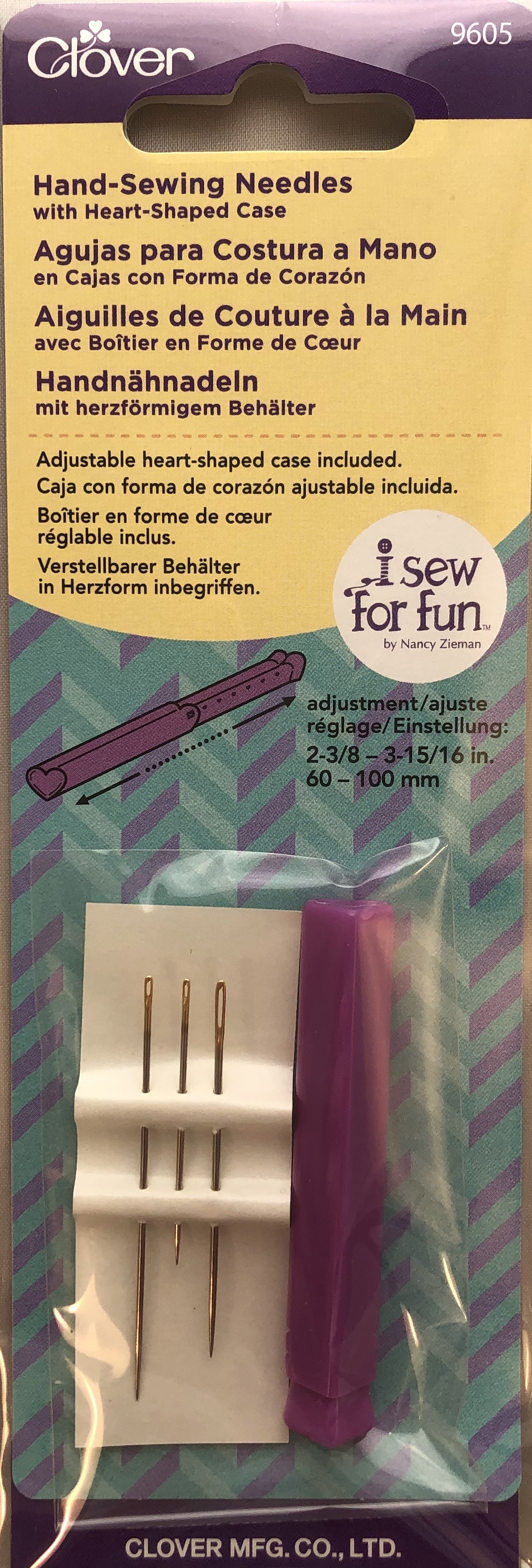 Hand-Sewing Needles with Heart-Shaped Case