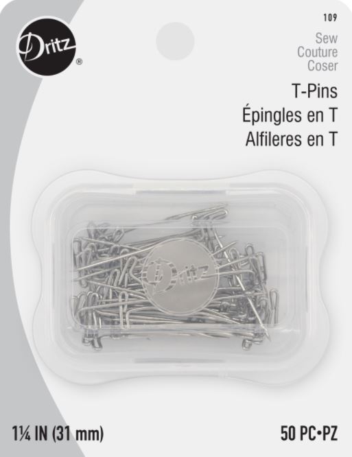 T-Pins Nickle Plated Steel 50 pc 1.25 inch