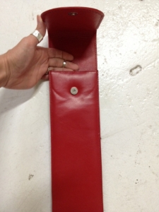 Leather Single Case Red