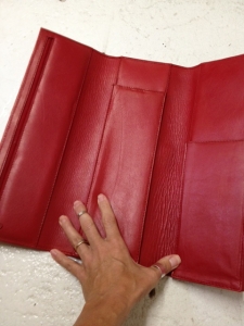 Leather Tri-Fold Red