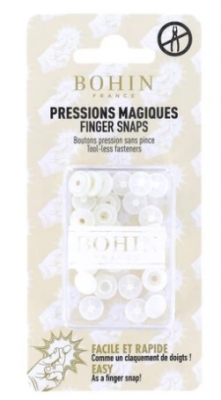 Bohin 3/8" Finger Snaps White