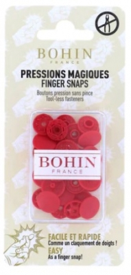 Bohin 1/2" Finger Snaps Red