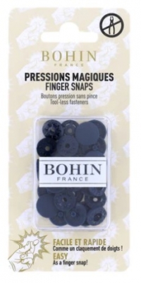 Bohin 1/2" Finger Snaps Navy Blue