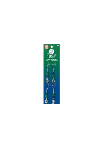 Crochet Dude Beaded Stitch Markers for Crochet Hooks D-G