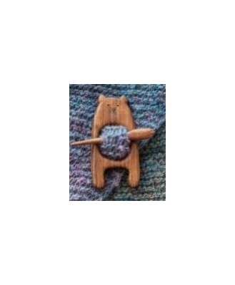 Wooden Shawl Pin Bear