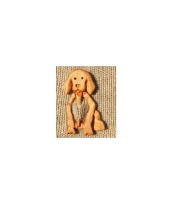 Wooden Shawl Pin Dog