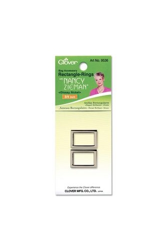 Rectangle Rings 3/4" Glossy Nickel