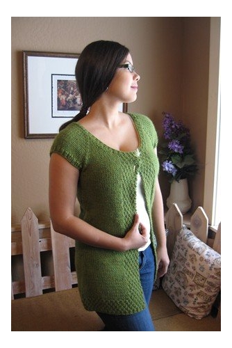 Cap Sleeve Cardi Vest