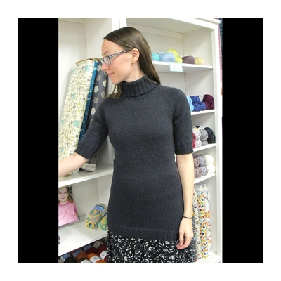 Short Sleeved Turtleneck Pullover