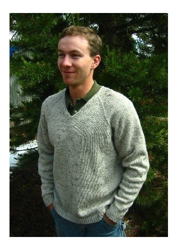 V Neck Down Pullover for Men