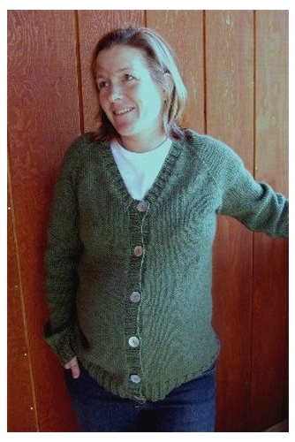 Top Down V Neck Maternity Cardigan