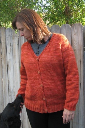 Plus Size Neck Down Cardigan