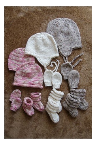 Baby Hat & Mittens & Booties