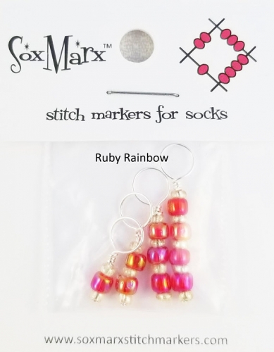 Sox Marx Sock/DP Stitch Marker Ruby