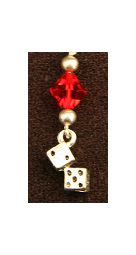 Lucky Dice Scissor Charm