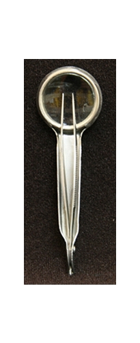 Tweezer with Magnifying Glass 4"