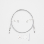 Stainless Steel 360 Swivel 30" Cable with Silver Connectors to make 40"