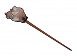 Inlaid Shell Fox Shawl Stick