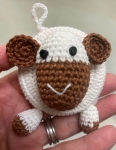 Crochet SHEEP #2 Tape Meas Brown/White  10126