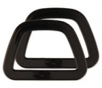 D Shape Bag Handle Black