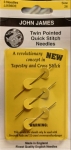 John James Twin Pointed Quick Stitch Needles #26