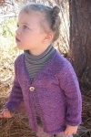 Girls One Button Cardigan