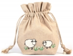 Lantern Moon Meadow Bag Natural w/white sheep
