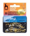 Gaurded Safety Pins Assorted Sizes/Colors 50pc