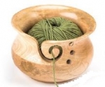 Finished Mangowood Yarn Bowl by Susan Bates