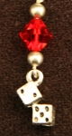 Lucky Dice Scissor Charm