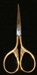 Feather Scissor Gold 3½"